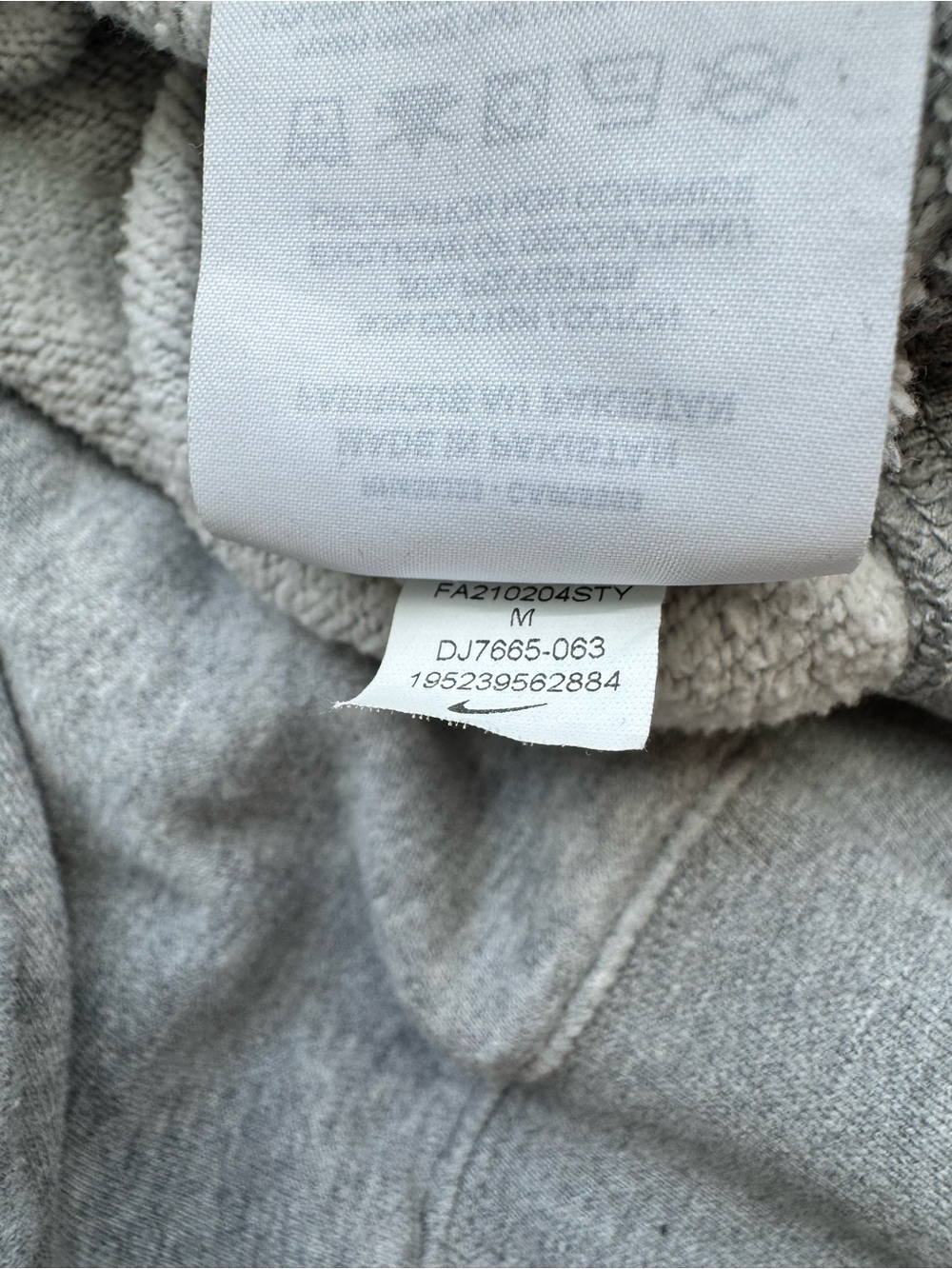 Nike Women's Gray Cropped Crew Sweatshirt with White Swoosh - Picture 6 of 7